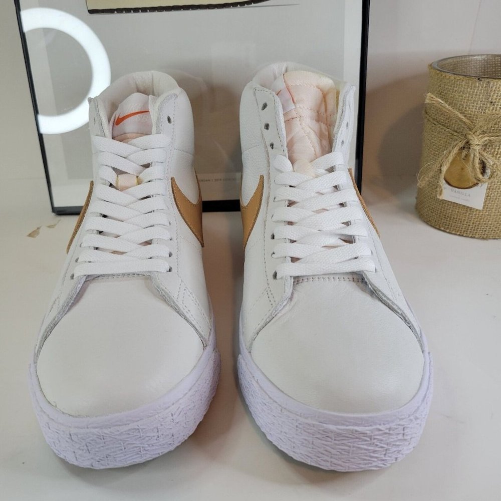 Nike SB Zoom Blazer Mid ISO White Light Cognac DM0587 100 Men’s Size 8 - Picture 2 of 3